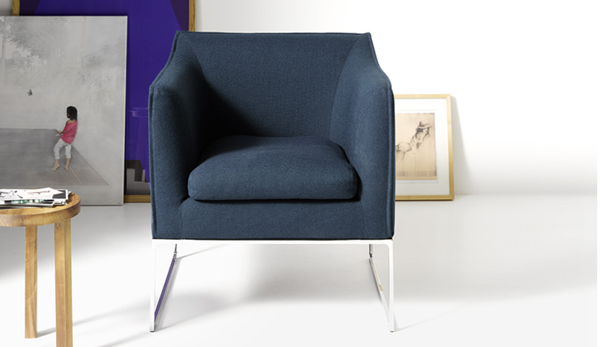 the mell easy chair comes to glottman