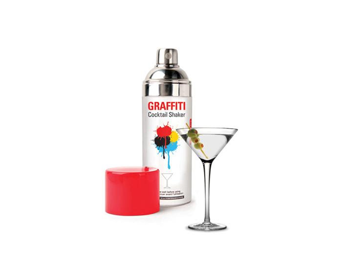 graffiti cocktail shaker