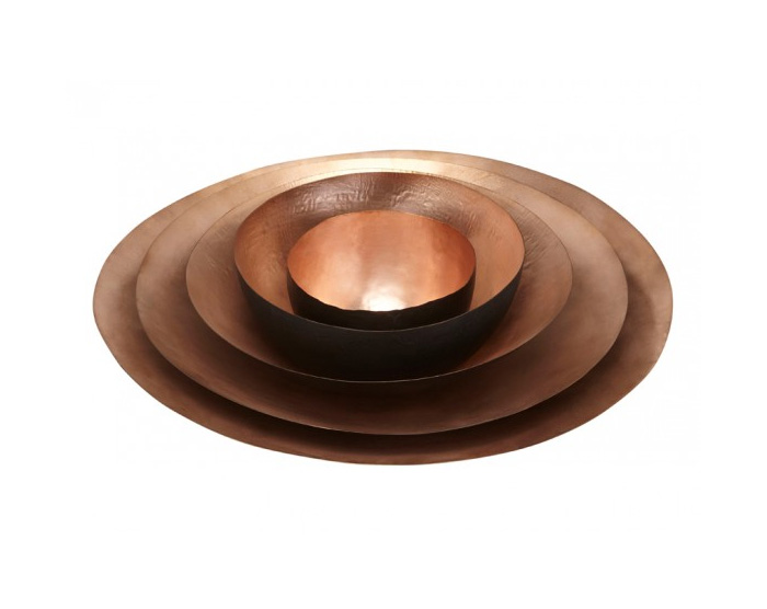 form bowl tall large copper