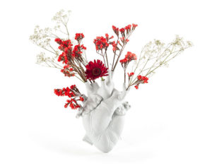 love in bloom heart vase