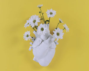 love in bloom heart vase